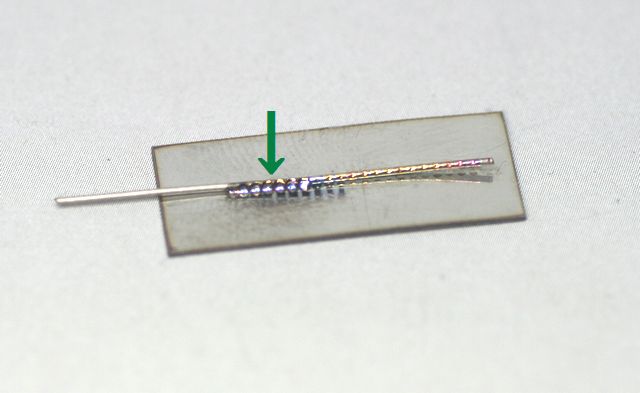 φ0.6SUS線材の、レーザー溶接テスト画像